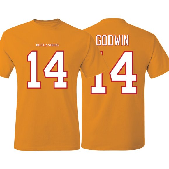 Tampa Bay Buccaneers Chris Godwin Throwback Jersey T-Shirt - Picture 1 of 3